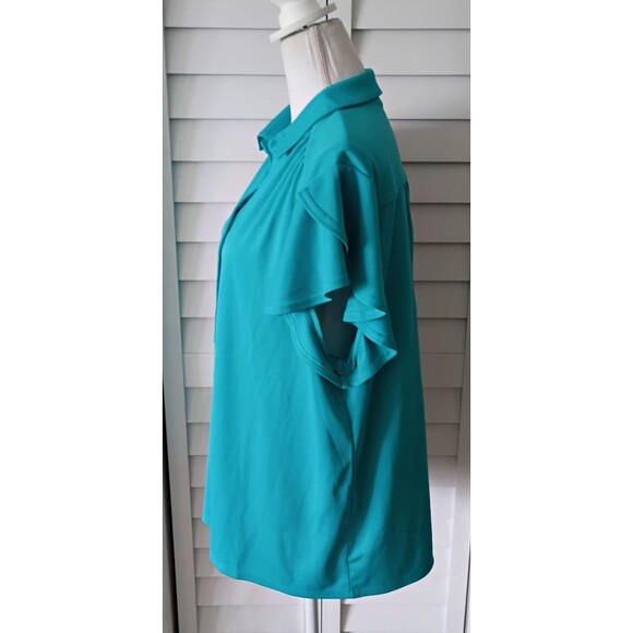 Chico's women's flutter short sleeve collared blouse XXL - Picture 6 of 8